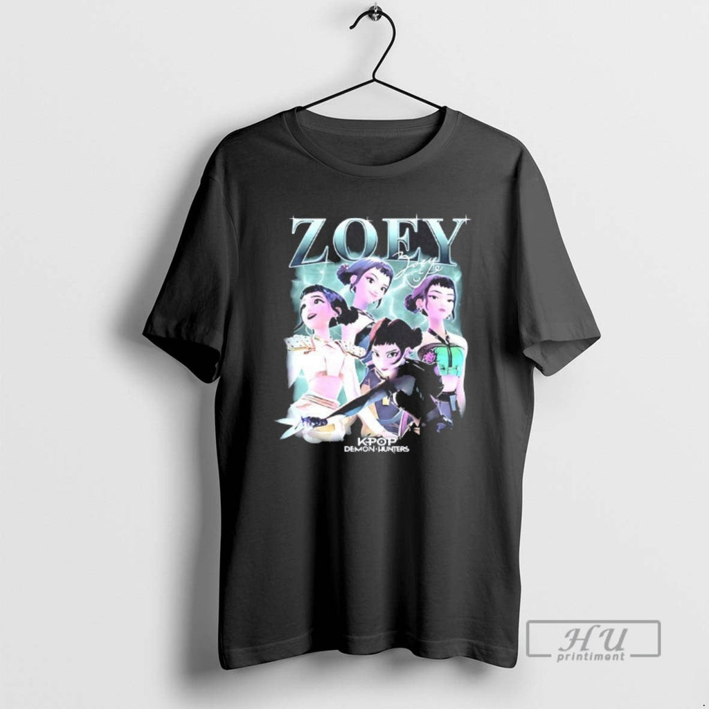 Trending Zoey Kpop Demon Hunters Huntrix Heartthrob - Adult & Kids T-Shirts, Sweatshirts & Hoodies apparel design preview 1