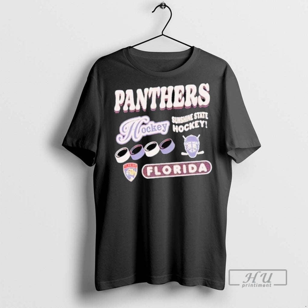 Trending Florida Panthers Sunshine State Hockey - Adult & Kids T-Shirts, Sweatshirts & Hoodies apparel design preview 1