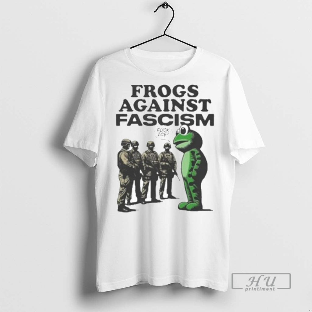 Trending Frogs Against Fascism Fuck Ice Graphic - Adult & Kids T-Shirts, Sweatshirts & Hoodies apparel design preview 1