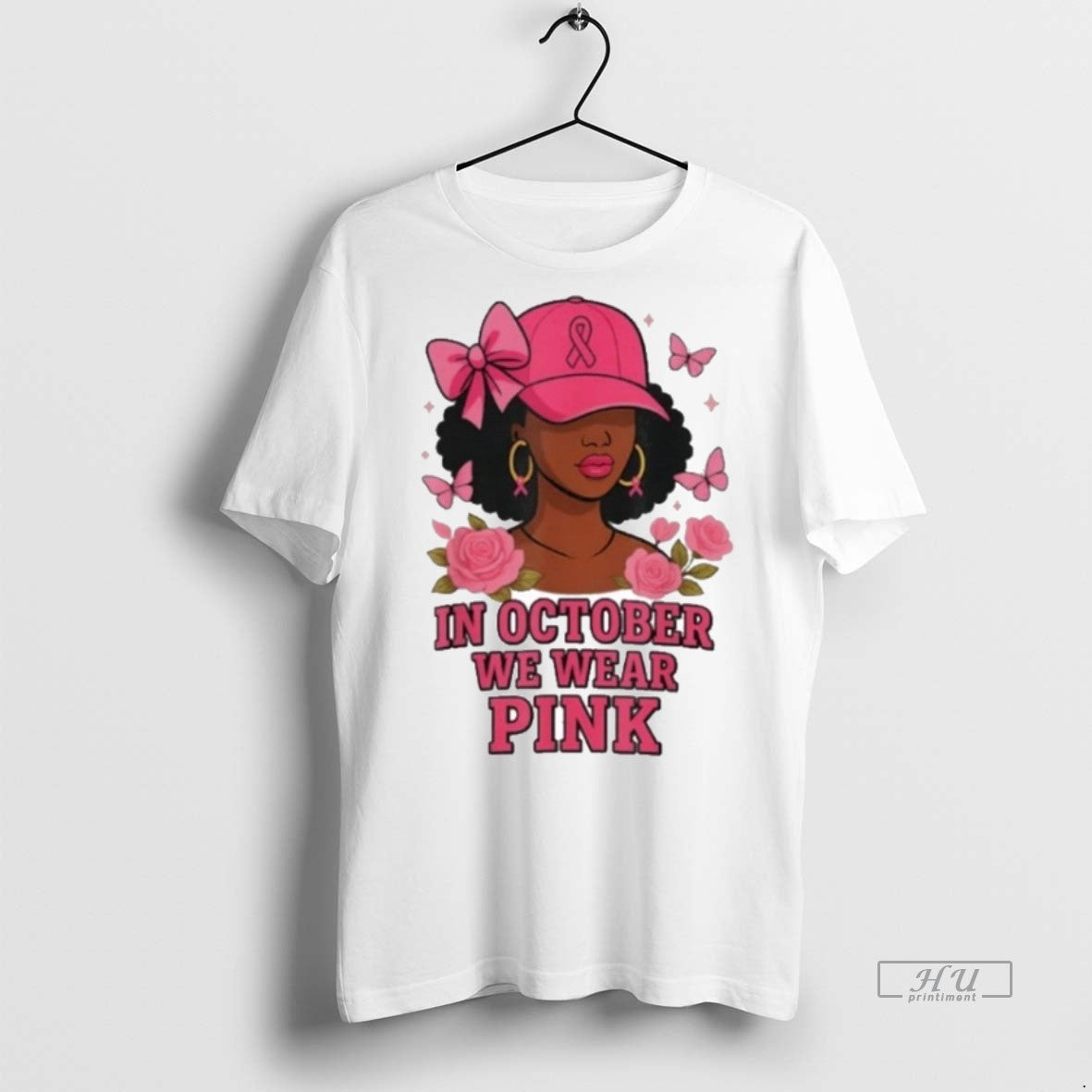 Trending In October We Wear Pink Black Women Breast - Adult & Kids T-Shirts, Sweatshirts & Hoodies apparel design preview 1