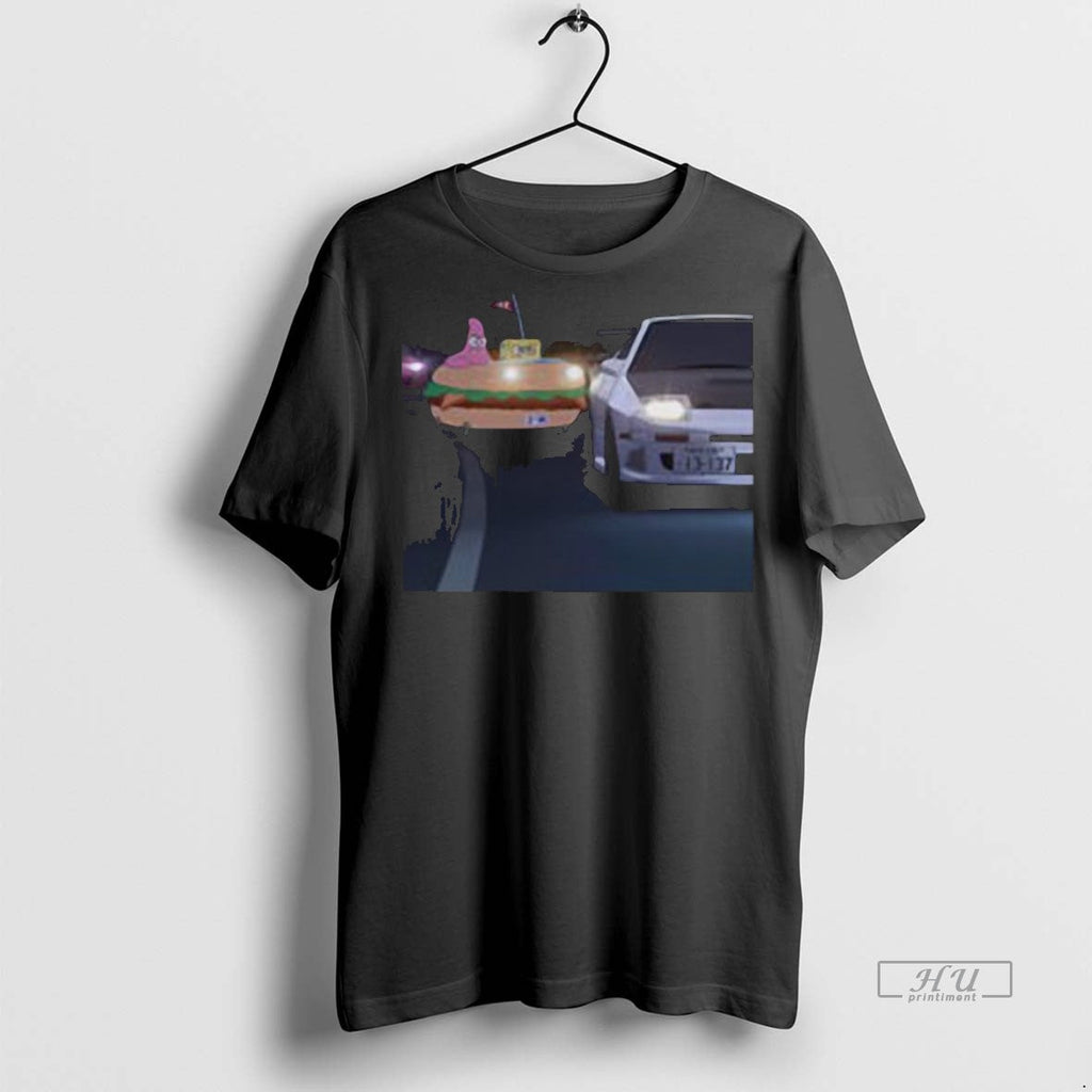 Trending Initial D Spongebob And Patrick Bikini - Adult & Kids T-Shirts, Sweatshirts & Hoodies apparel design preview 1