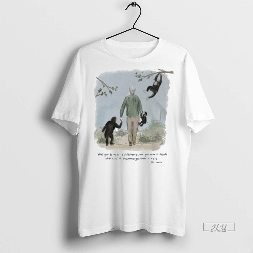 Trending Inspirational Jane Goodall Chimpanzee - Adult & Kids T-Shirts, Sweatshirts & Hoodies apparel design preview 1