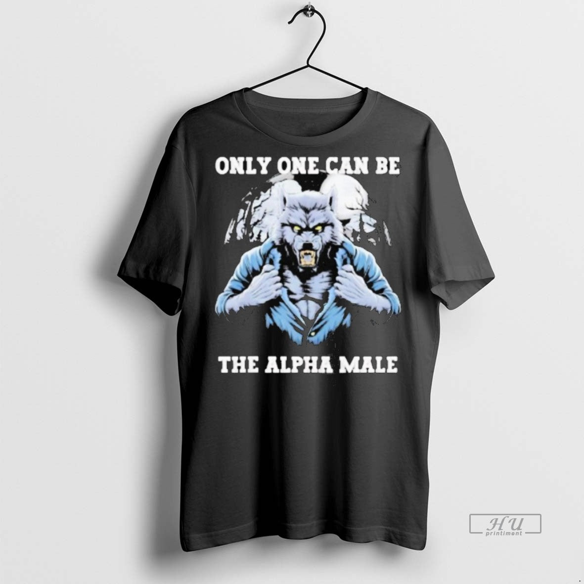 Trending Wolf Only One Can Be The Alpha Male Sweater - Adult & Kids T-Shirts, Sweatshirts & Hoodies apparel design preview 1