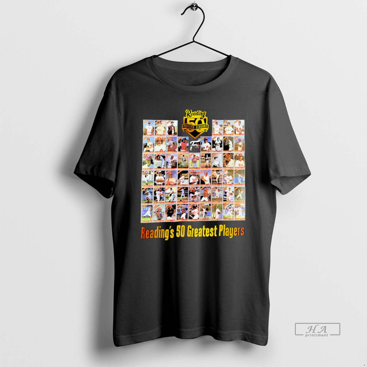 Trendy 2015 Reading Phillies 50 Greatest Players - Adult & Kids T-Shirts, Sweatshirts & Hoodies apparel design preview 1