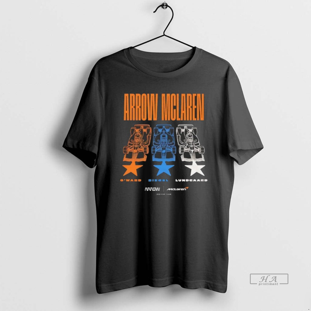 Trendy 2025 Arrow Mclaren Racing Team Oward Siegel - Adult & Kids T-Shirts, Sweatshirts & Hoodies apparel design preview 1