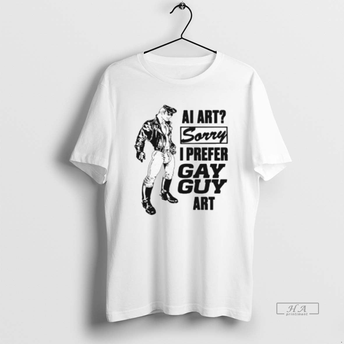 Trendy Ai Art Sorry I Prefer Gay Guy Graphic - Adult & Kids T-Shirts, Sweatshirts & Hoodies apparel design preview 1