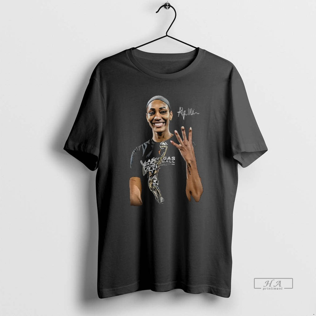 Trendy Aja Wilson Las Vegas Aces Wnba Basketball 2025 - Adult & Kids T-Shirts, Sweatshirts & Hoodies apparel design preview 1