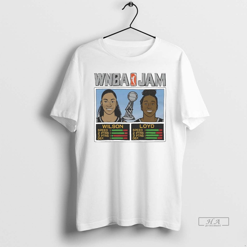 Trendy Aja Wilson And Jewell Loyd Legend Wnba Jam - Adult & Kids T-Shirts, Sweatshirts & Hoodies apparel design preview 1