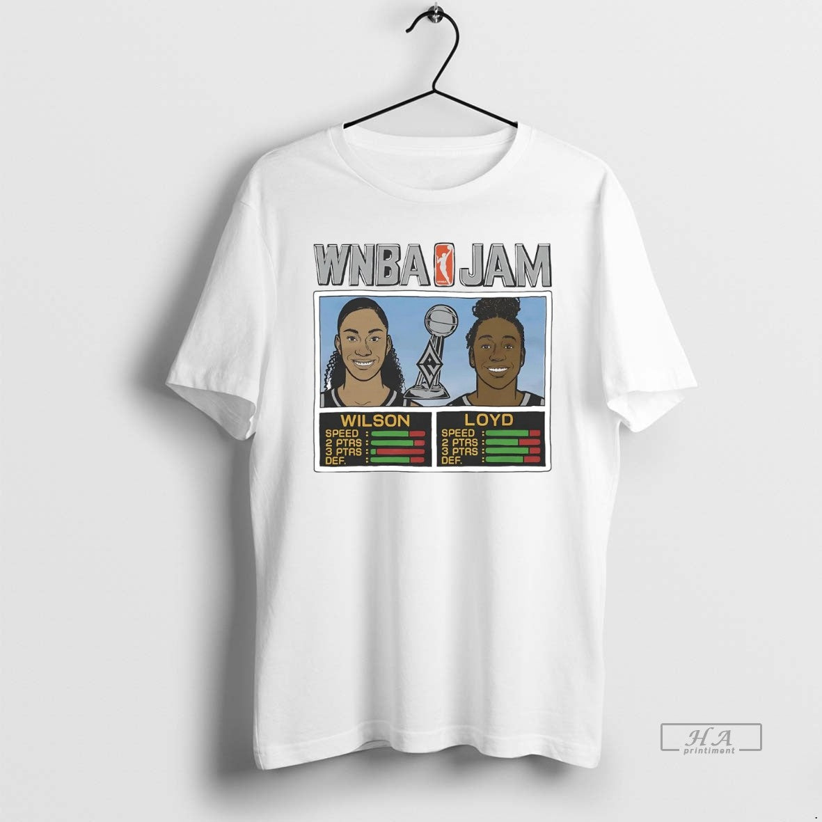 Trendy Aja Wilson And Jewell Loyd Legend Wnba Jam - Adult & Kids T-Shirts, Sweatshirts & Hoodies apparel design preview 1