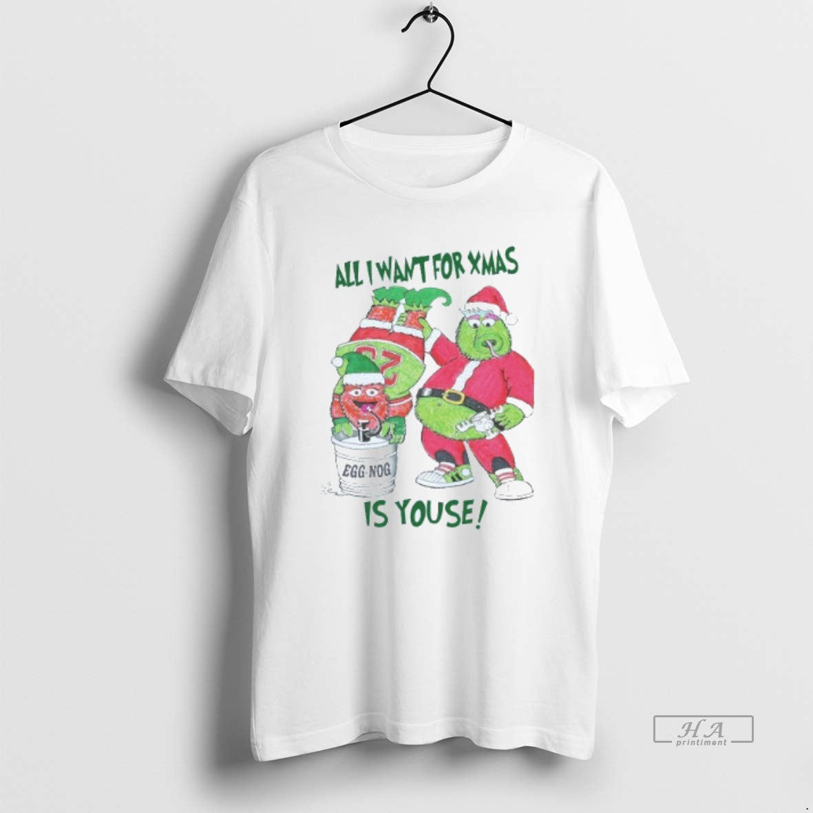 Trendy All I Want For Xmas Is Youse Gritty And - Adult & Kids T-Shirts, Sweatshirts & Hoodies apparel design preview 1