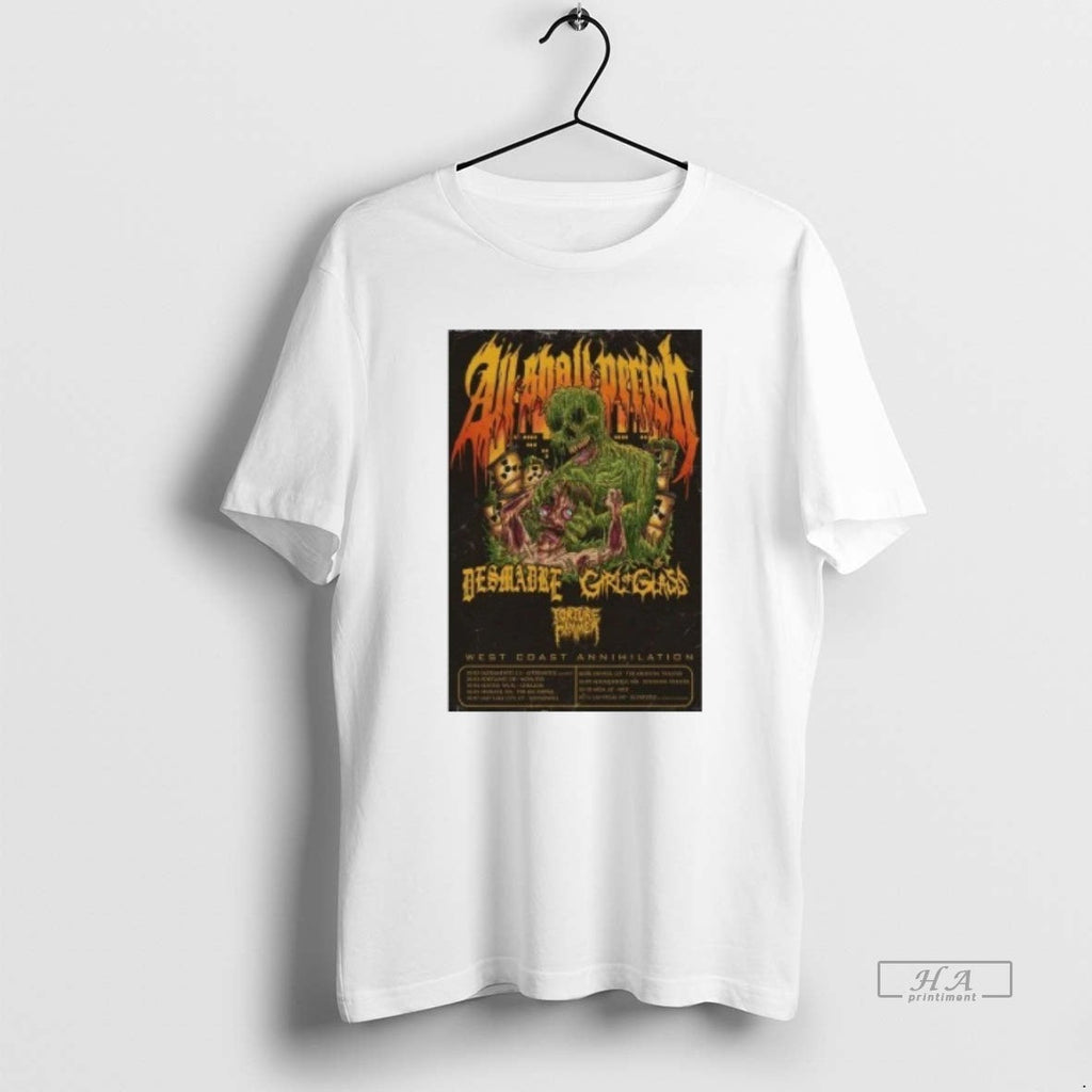 Trendy All Shall Perish West Coast Annihilation - Adult & Kids T-Shirts, Sweatshirts & Hoodies apparel design preview 1