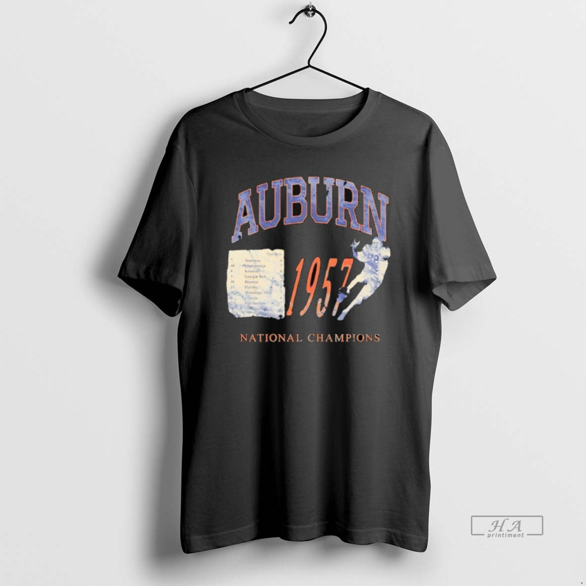 Trendy Auburn Tigers Football National Champions 1957 - Adult & Kids T-Shirts, Sweatshirts & Hoodies apparel design preview 1