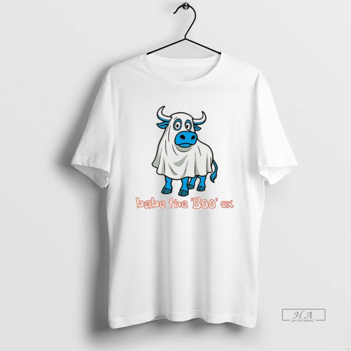 Trendy Babe The Boo Ox Ghost Cow Halloween - Adult & Kids T-Shirts, Sweatshirts & Hoodies apparel design preview 1