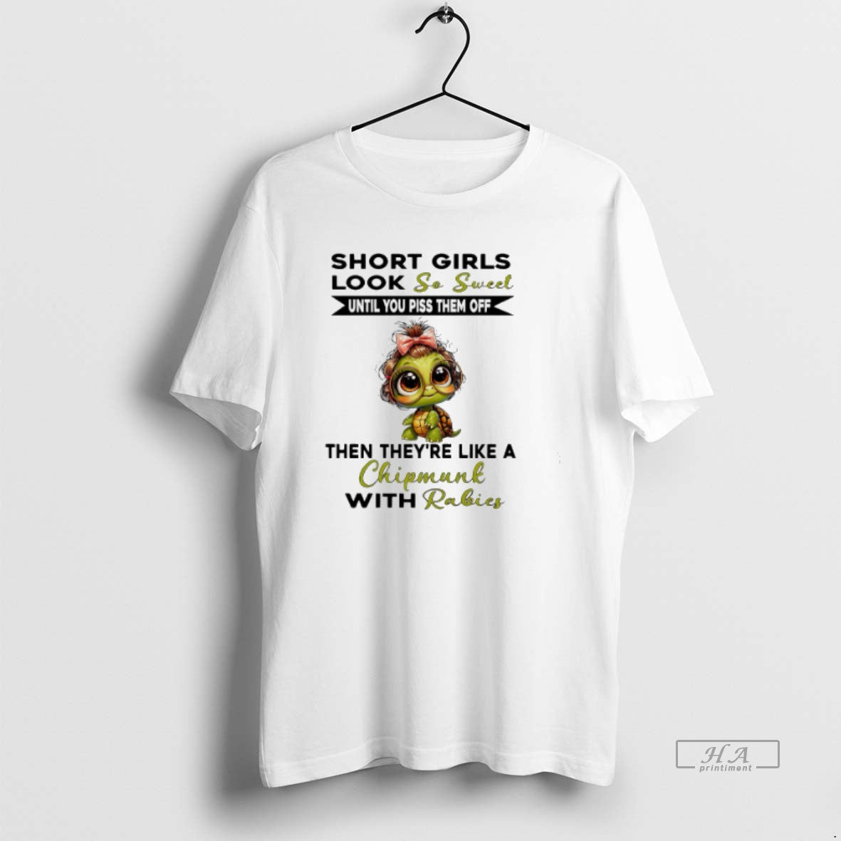 Trendy Baby Turtle Short Girls Look So Sweet Until - Adult & Kids T-Shirts, Sweatshirts & Hoodies apparel design preview 1