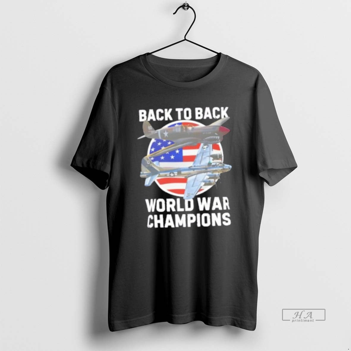 Trendy Back To World War Champions Usa Flag - Adult & Kids T-Shirts, Sweatshirts & Hoodies apparel design preview 1