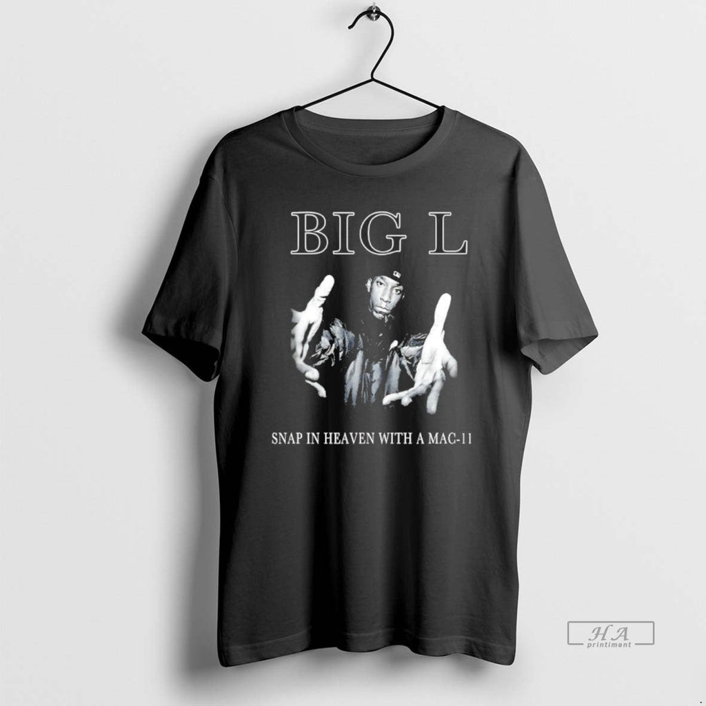 Trendy Big L Snap In Heaven With A Mac 11 - Adult & Kids T-Shirts, Sweatshirts & Hoodies apparel design preview 1