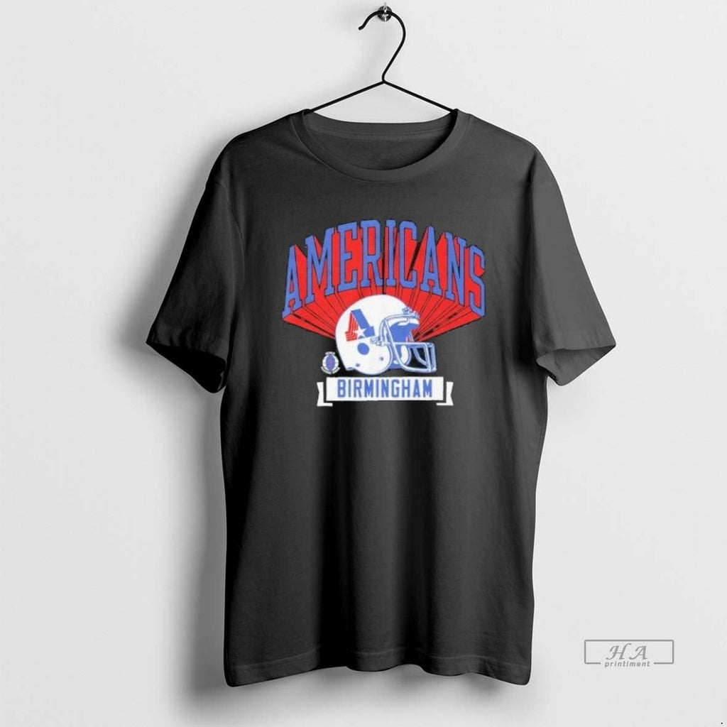 Trendy Birmingham Americans Retro Helmet 1974 - Adult & Kids T-Shirts, Sweatshirts & Hoodies apparel design preview 1