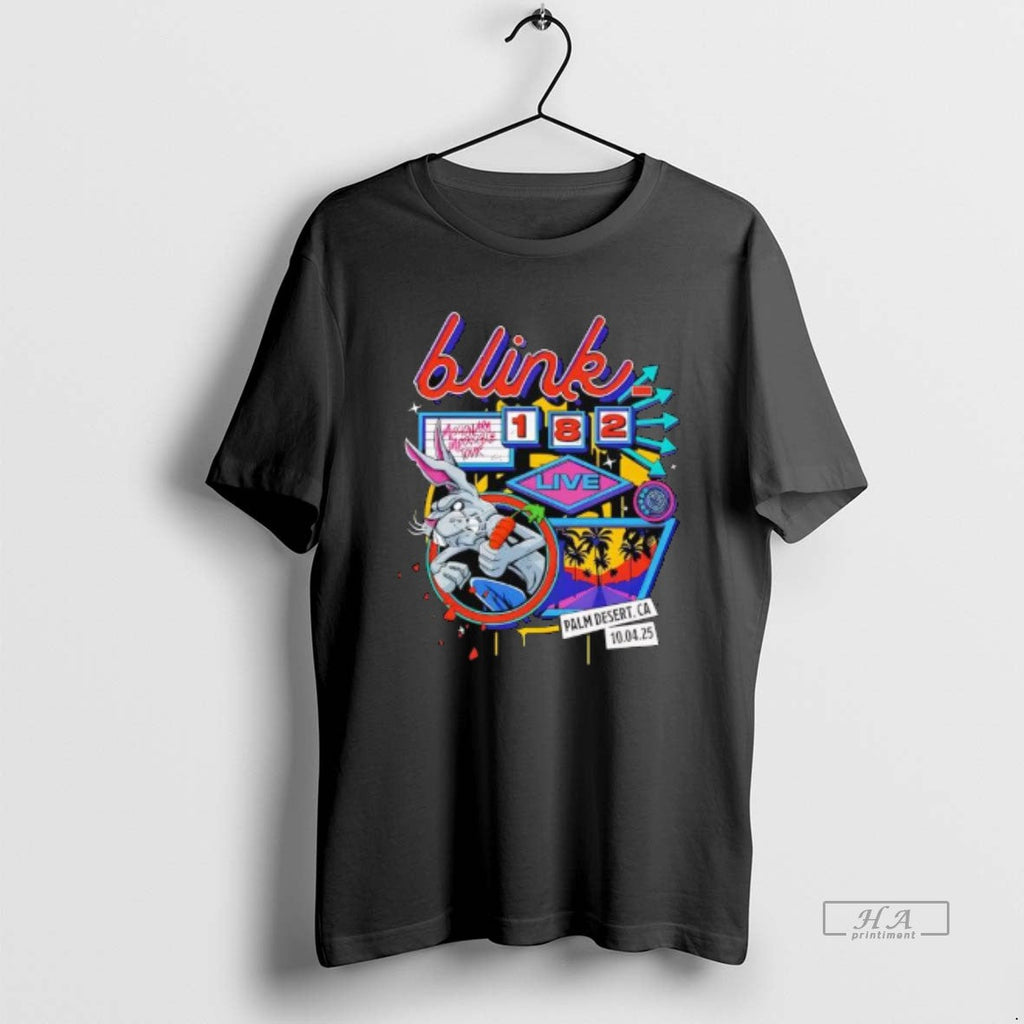 Trendy Blink 182 Live At Palm Desert Ca Oct 4 2025 - Adult & Kids T-Shirts, Sweatshirts & Hoodies apparel design preview 1