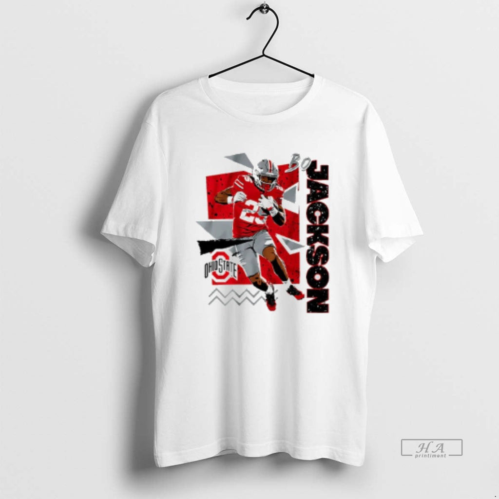 Trendy Bo Jackson Ohio State Football 90s Style - Adult & Kids T-Shirts, Sweatshirts & Hoodies apparel design preview 1