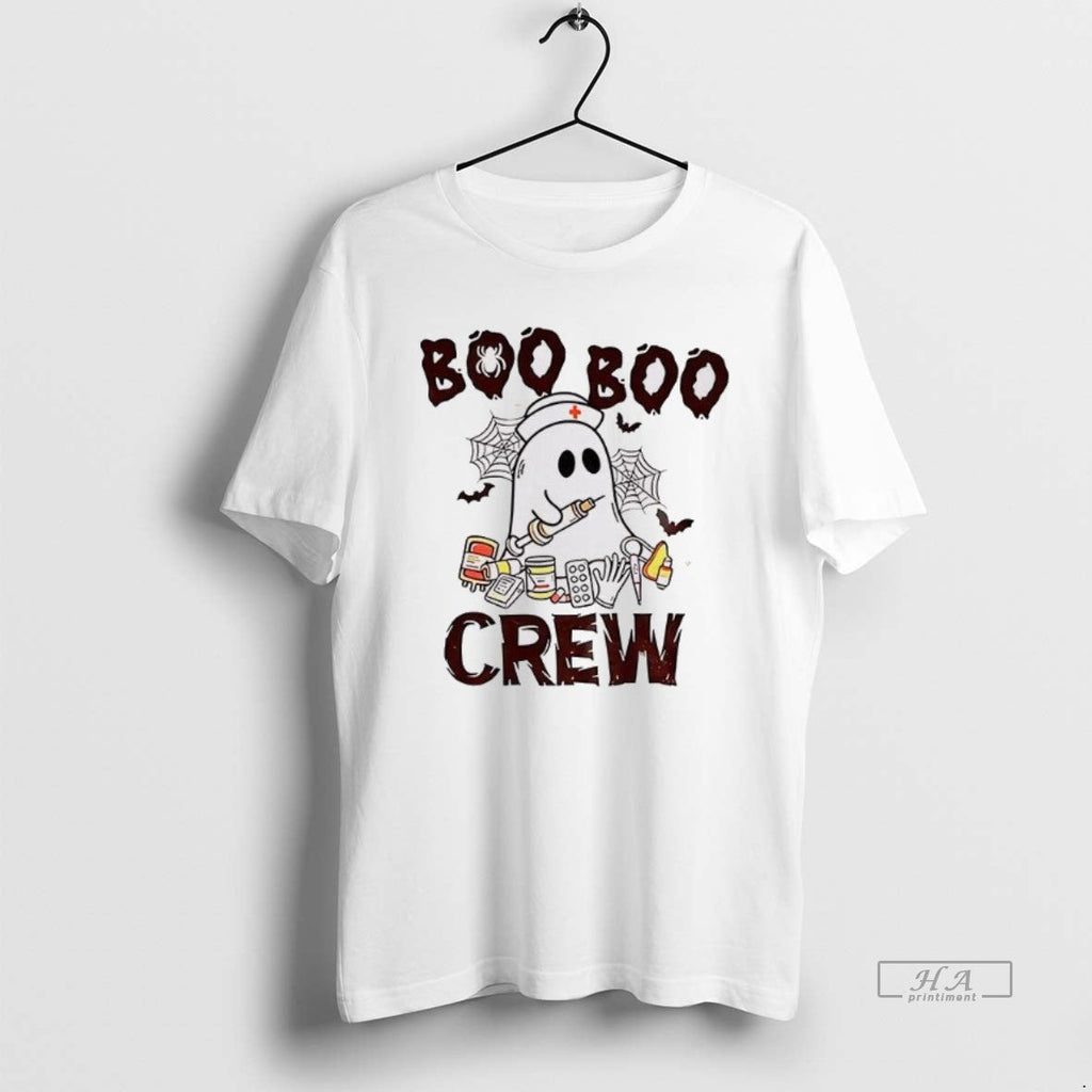 Trendy Boo Crew Halloween Nurse - Adult & Kids T-Shirts, Sweatshirts & Hoodies apparel design preview 1