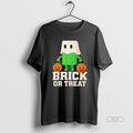 Trendy Building Bricks Halloween Brick Or Treat Ghost - Adult & Kids T-Shirts, Sweatshirts & Hoodies apparel design preview 1
