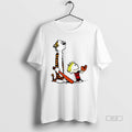 Trendy Calvin And Hobbes Holding A Baseball Glove - Adult & Kids T-Shirts, Sweatshirts & Hoodies apparel design preview 1