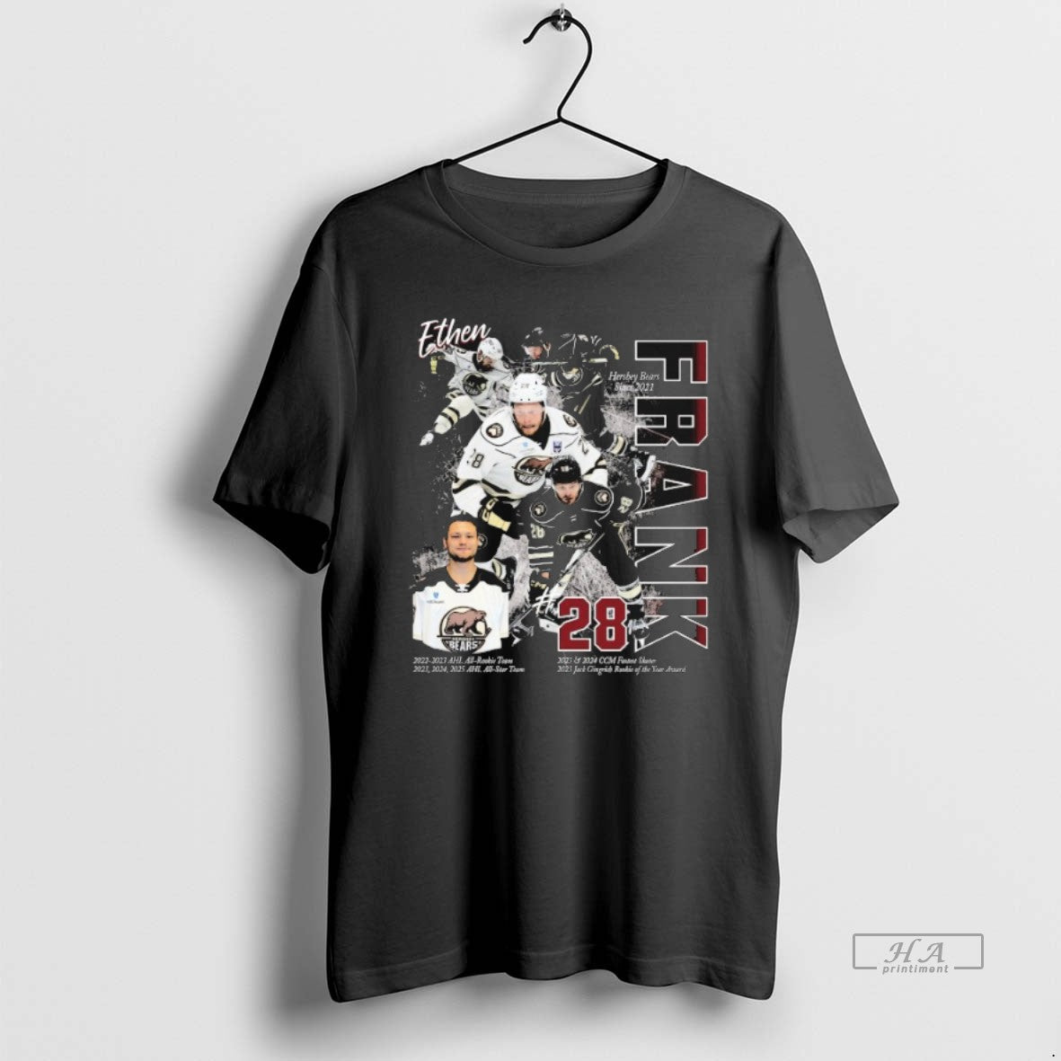 Trendy Capitals Frank Hershey Bears Ahl All Rookie - Adult & Kids T-Shirts, Sweatshirts & Hoodies apparel design preview 1