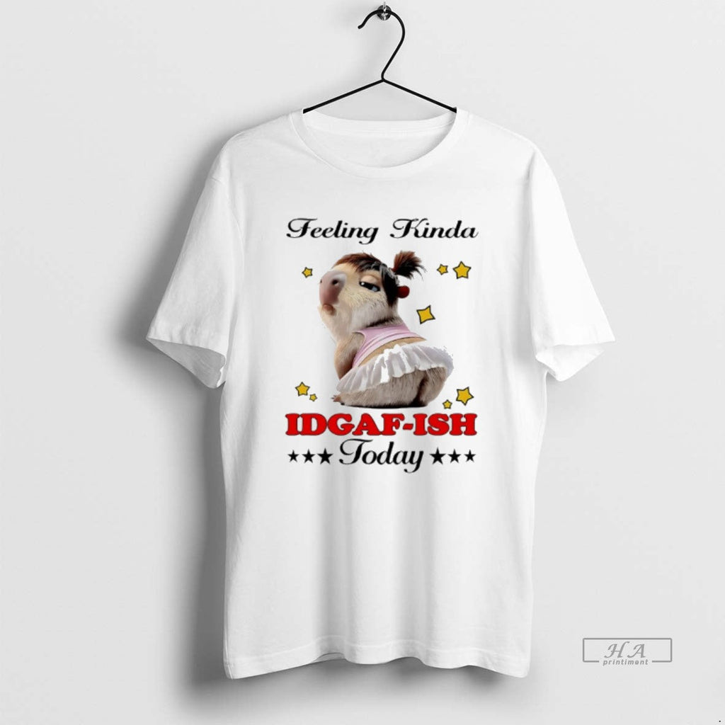 Trendy Capybara Feeling Kinda Idgaf Ish Today - Adult & Kids T-Shirts, Sweatshirts & Hoodies apparel design preview 1