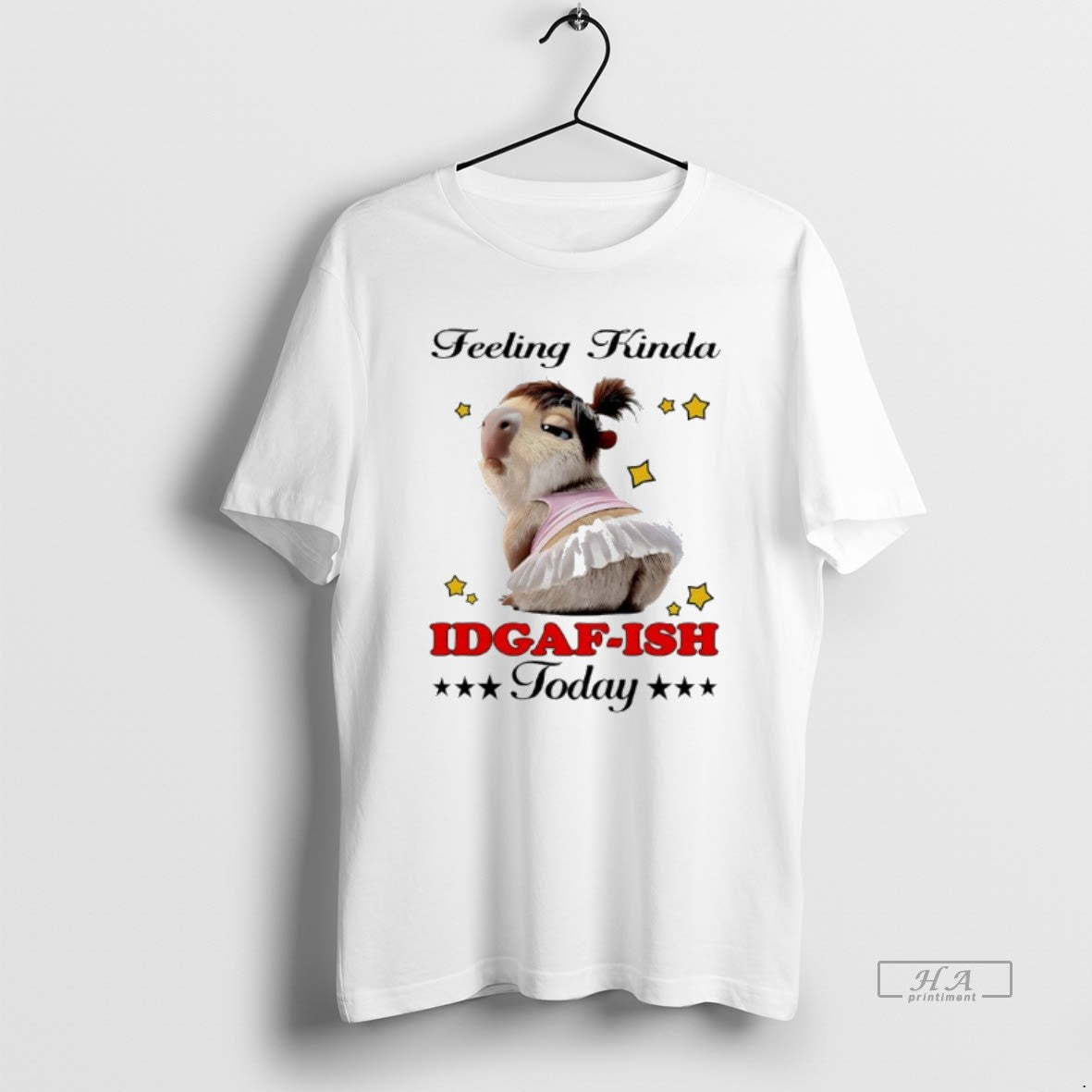Trendy Capybara Feeling Kinda Idgaf Ish Today - Adult & Kids T-Shirts, Sweatshirts & Hoodies apparel design preview 1