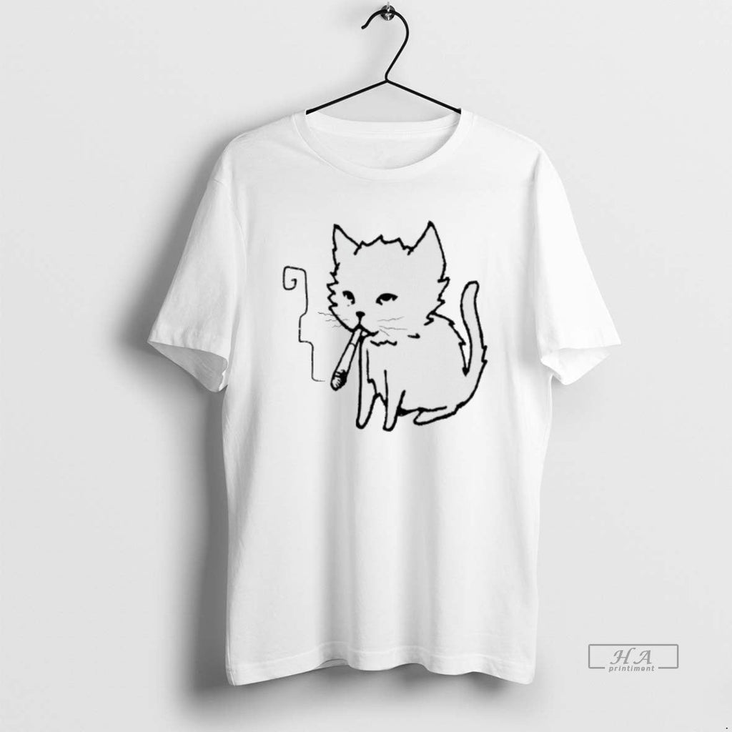 Trendy Cat Smoking Art - Adult & Kids T-Shirts, Sweatshirts & Hoodies apparel design preview 1