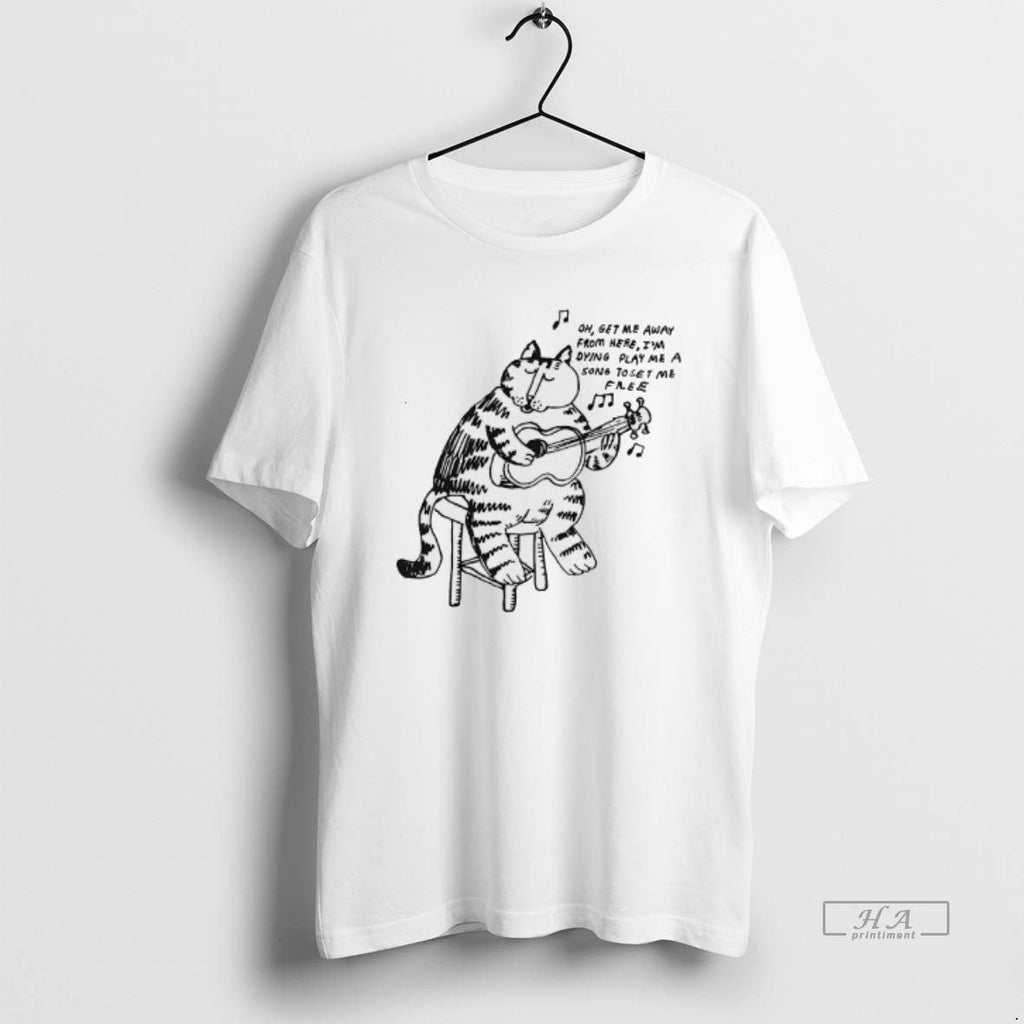 Trendy Cat Playing Guitar Get Me Away From Here Im - Adult & Kids T-Shirts, Sweatshirts & Hoodies apparel design preview 1