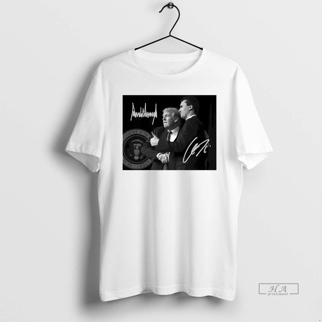 Trendy Charlie Kirk And Trump Frame Signatures - Adult & Kids T-Shirts, Sweatshirts & Hoodies apparel design preview 1