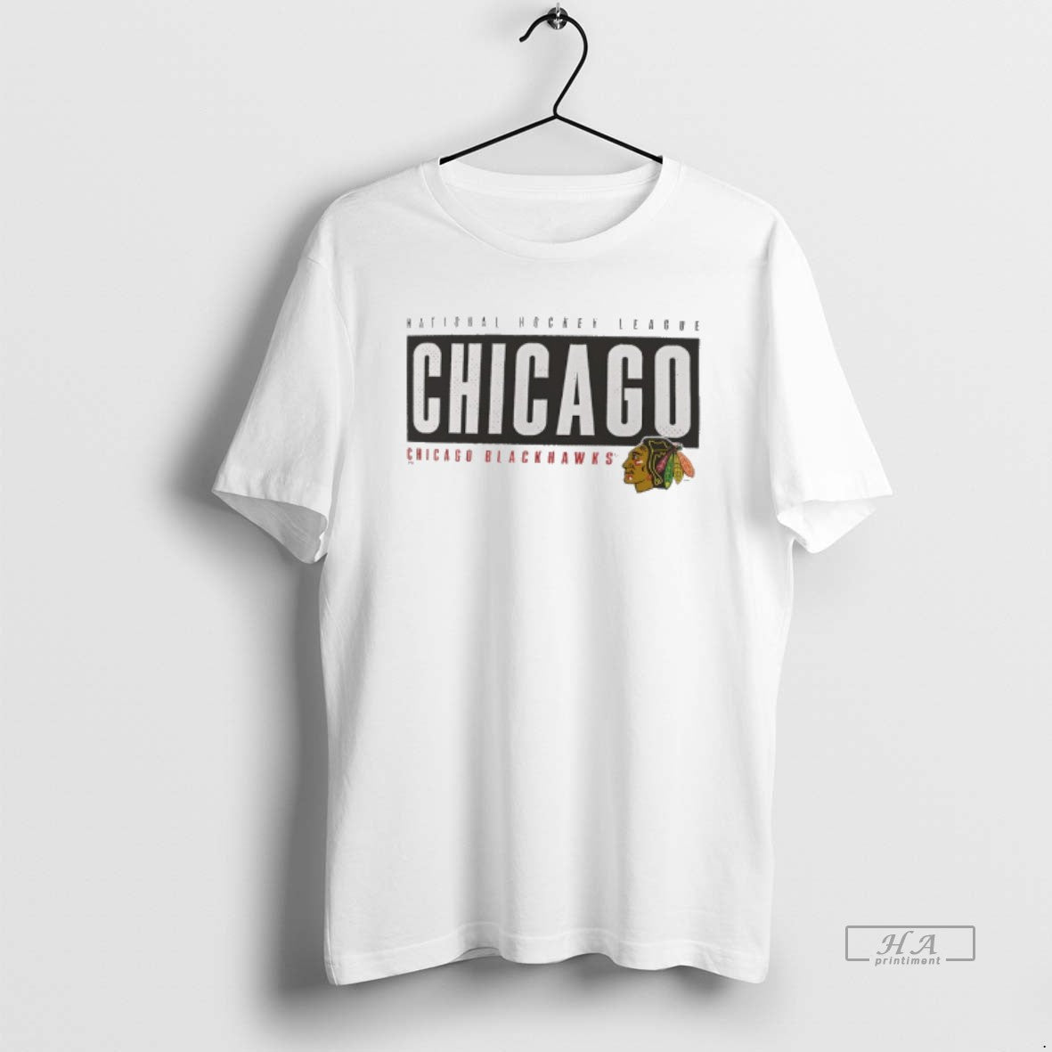 Trendy Chicago Blackhawks Blocked Out Nhl 2025 - Adult & Kids T-Shirts, Sweatshirts & Hoodies apparel design preview 1