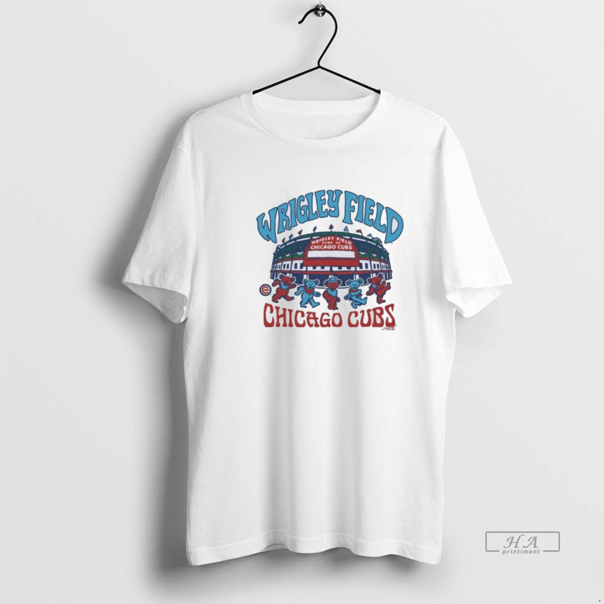 Trendy Chicago Cubs X Grateful Dead Wrigley Field - Adult & Kids T-Shirts, Sweatshirts & Hoodies apparel design preview 1