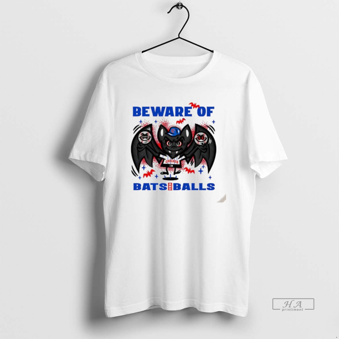 Trendy Chicago Cubs Baseball Beware Of Bats And Balls - Adult & Kids T-Shirts, Sweatshirts & Hoodies apparel design preview 1