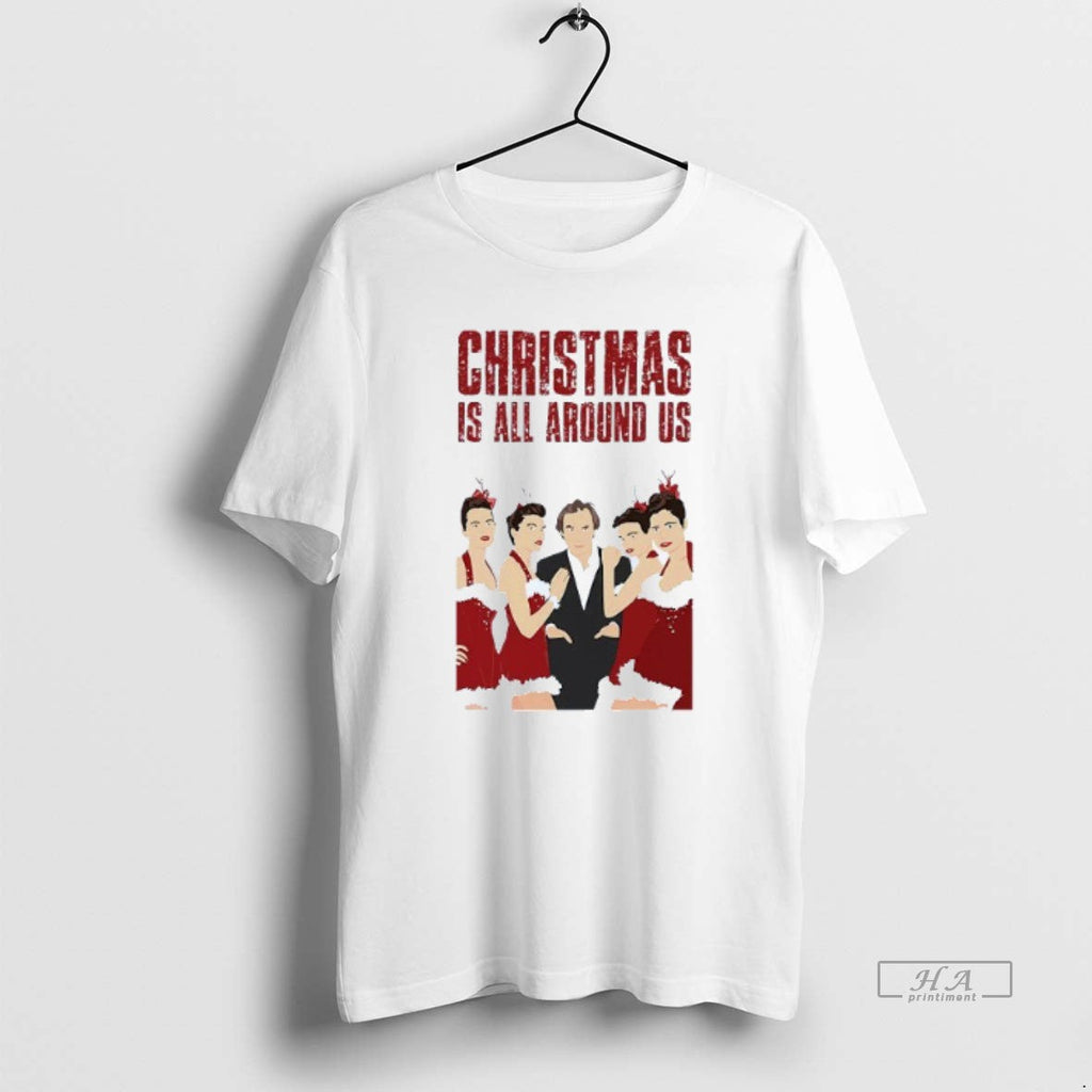 Trendy Christmas Is All Around Us Mens White - Adult & Kids T-Shirts, Sweatshirts & Hoodies apparel design preview 1
