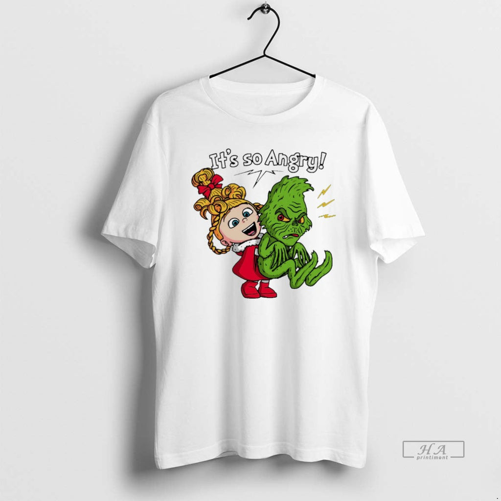 Trendy Cindy Lou Who And The Grinch Its So Angry - Adult & Kids T-Shirts, Sweatshirts & Hoodies apparel design preview 1