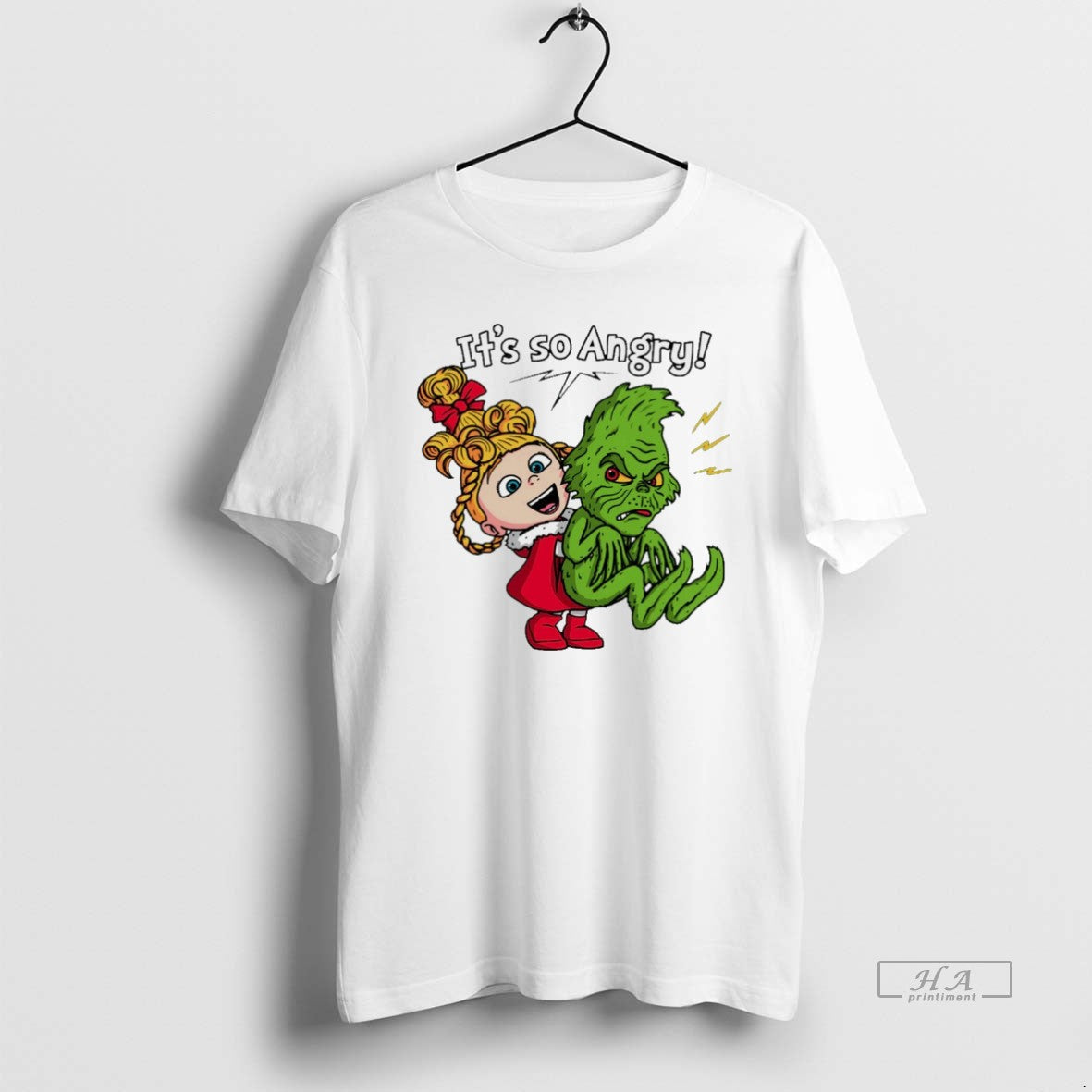 Trendy Cindy Lou Who And The Grinch Its So Angry - Adult & Kids T-Shirts, Sweatshirts & Hoodies apparel design preview 1