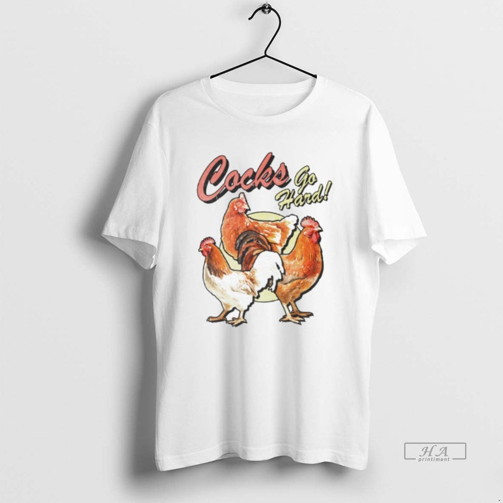 Trendy Cocks Go Hard Chickens Graphic - Adult & Kids T-Shirts, Sweatshirts & Hoodies apparel design preview 1