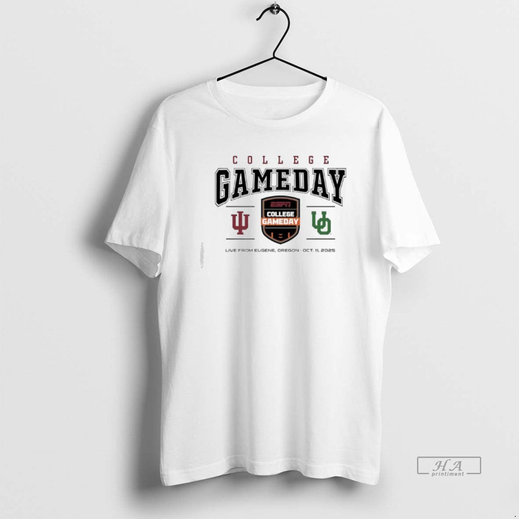 Trendy College Gameday Indiana Vs Oregon Live From - Adult & Kids T-Shirts, Sweatshirts & Hoodies apparel design preview 1