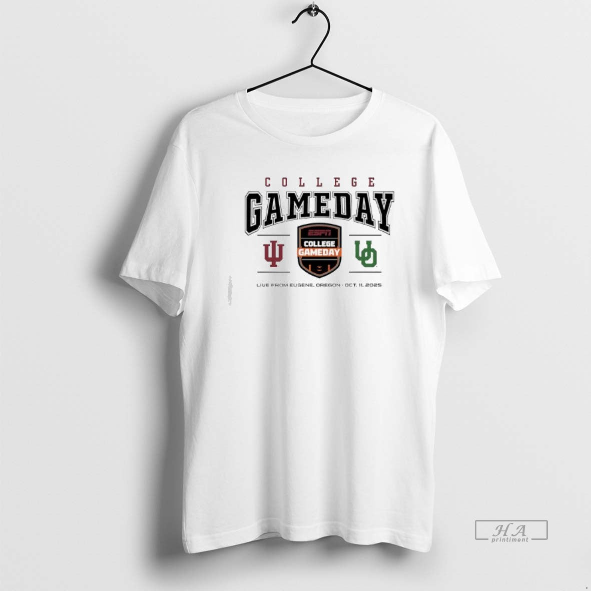 Trendy College Gameday Indiana Vs Oregon Live From - Adult & Kids T-Shirts, Sweatshirts & Hoodies apparel design preview 1