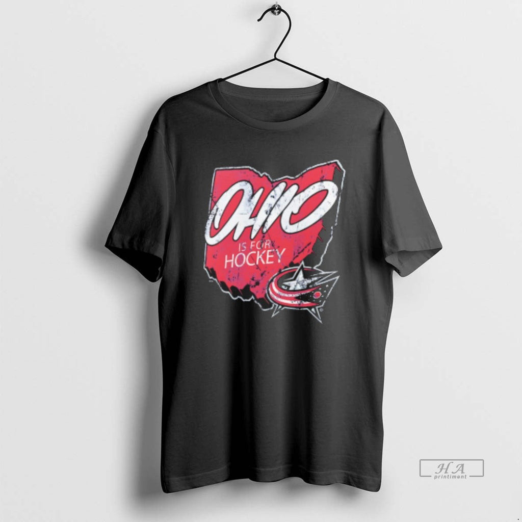 Trendy Columbus Blue Jackets Ohio Is For Hockey - Adult & Kids T-Shirts, Sweatshirts & Hoodies apparel design preview 1