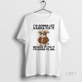 Trendy Cow Im Gonna Let Karma Fix It Because If I - Adult & Kids T-Shirts, Sweatshirts & Hoodies apparel design preview 1