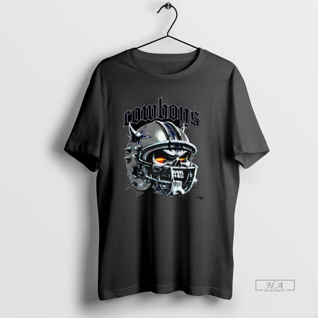 Trendy Dallas Cowboys Football Skull Helmet Halloween - Adult & Kids T-Shirts, Sweatshirts & Hoodies apparel design preview 1