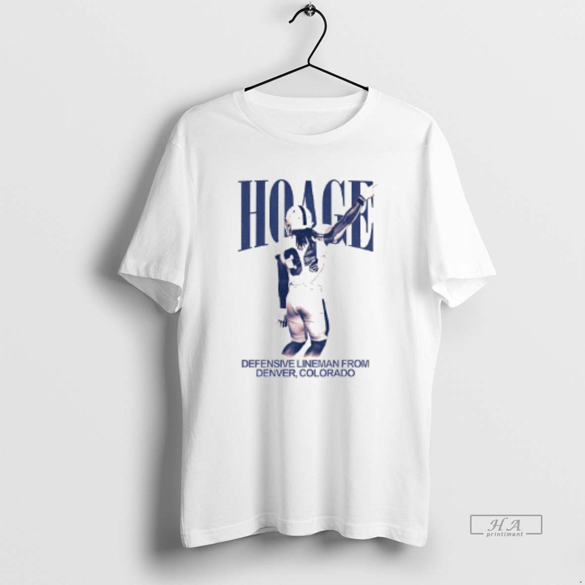 Trendy David Hoage Defensive Lineman From Denver - Adult & Kids T-Shirts, Sweatshirts & Hoodies apparel design preview 1