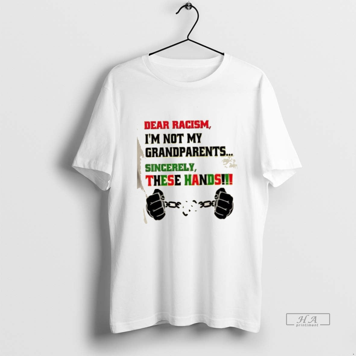 Trendy Dear Racism Im Not Grandparents Sincerely - Adult & Kids T-Shirts, Sweatshirts & Hoodies apparel design preview 1