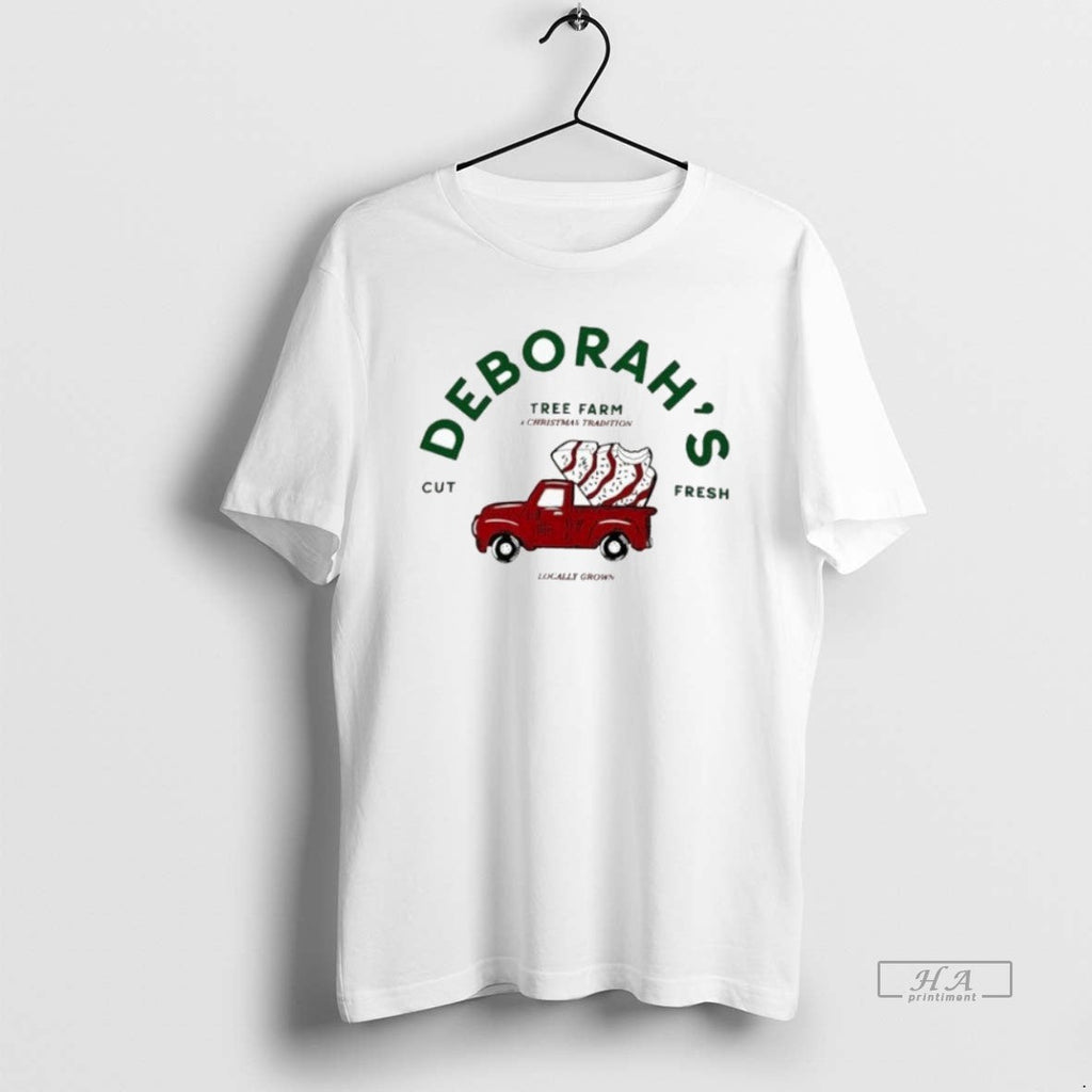 Trendy Deborahs Tree Farm A Christmas Tradition Cut - Adult & Kids T-Shirts, Sweatshirts & Hoodies apparel design preview 1