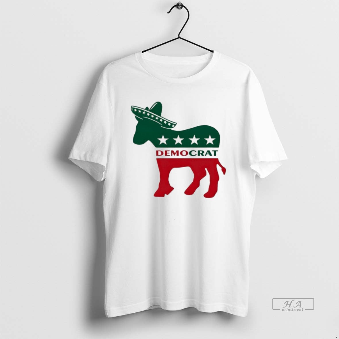 Trendy Democrat Donkey Republic Wearing Mexican Hat - Adult & Kids T-Shirts, Sweatshirts & Hoodies apparel design preview 1