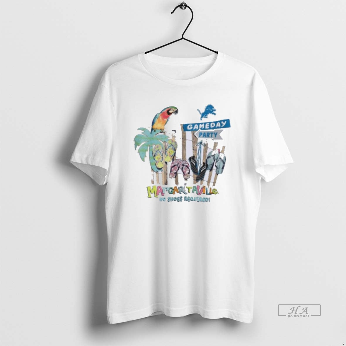 Trendy Detroit Lions Gameday Party Margaritaville No - Adult & Kids T-Shirts, Sweatshirts & Hoodies apparel design preview 1