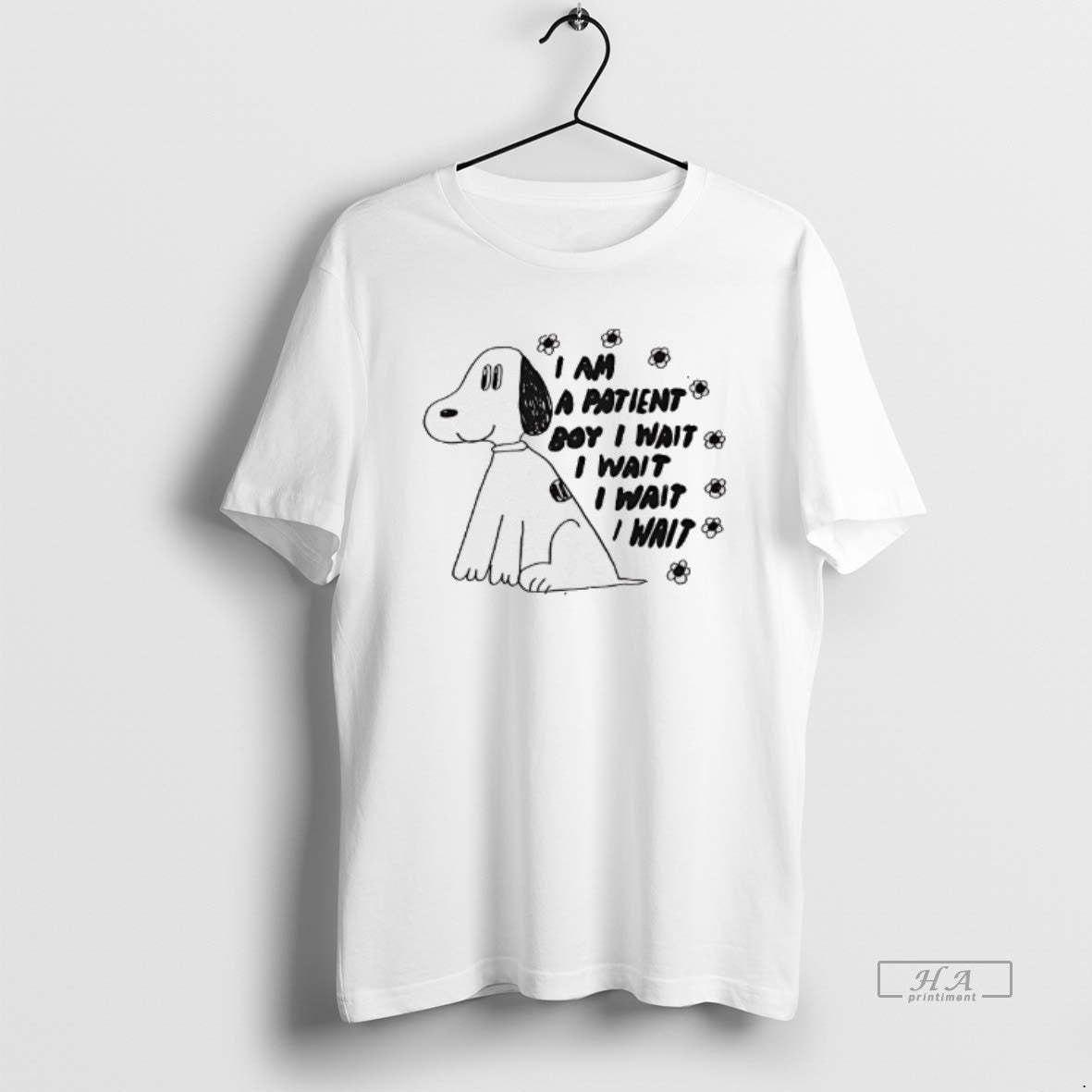 Trendy Dog I Am A Patient Boy Wait Repeat - Adult & Kids T-Shirts, Sweatshirts & Hoodies apparel design preview 1